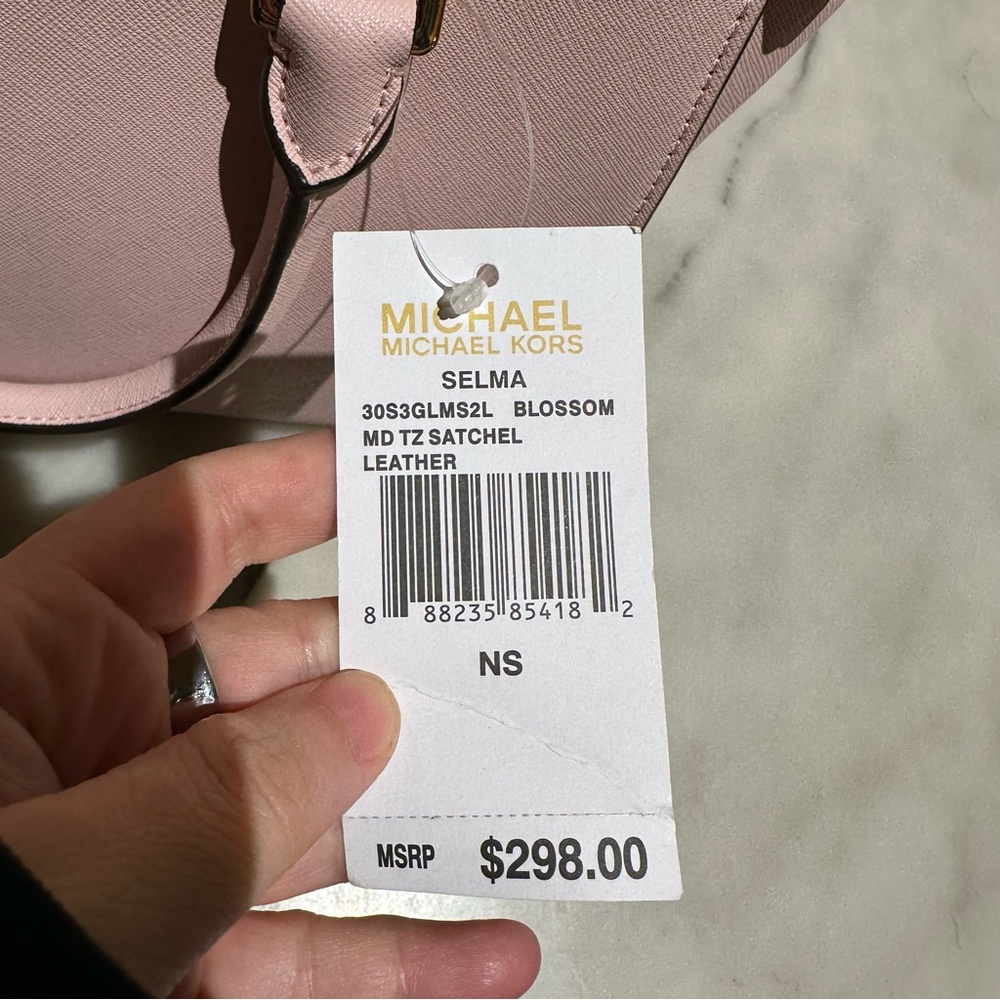 MICHAEL Michael Kors Pink Saffiano Leather Satchel - Picture 6 of 10